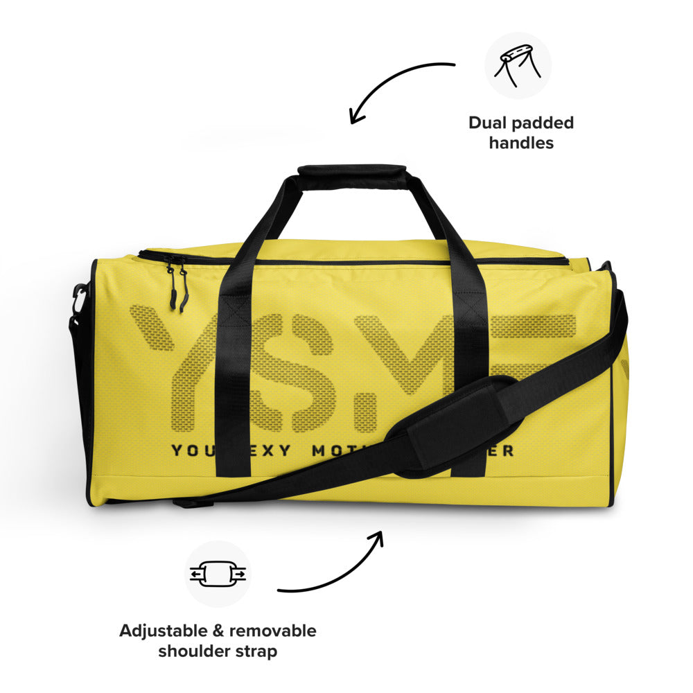YSMF, Yellow, Duffle bag