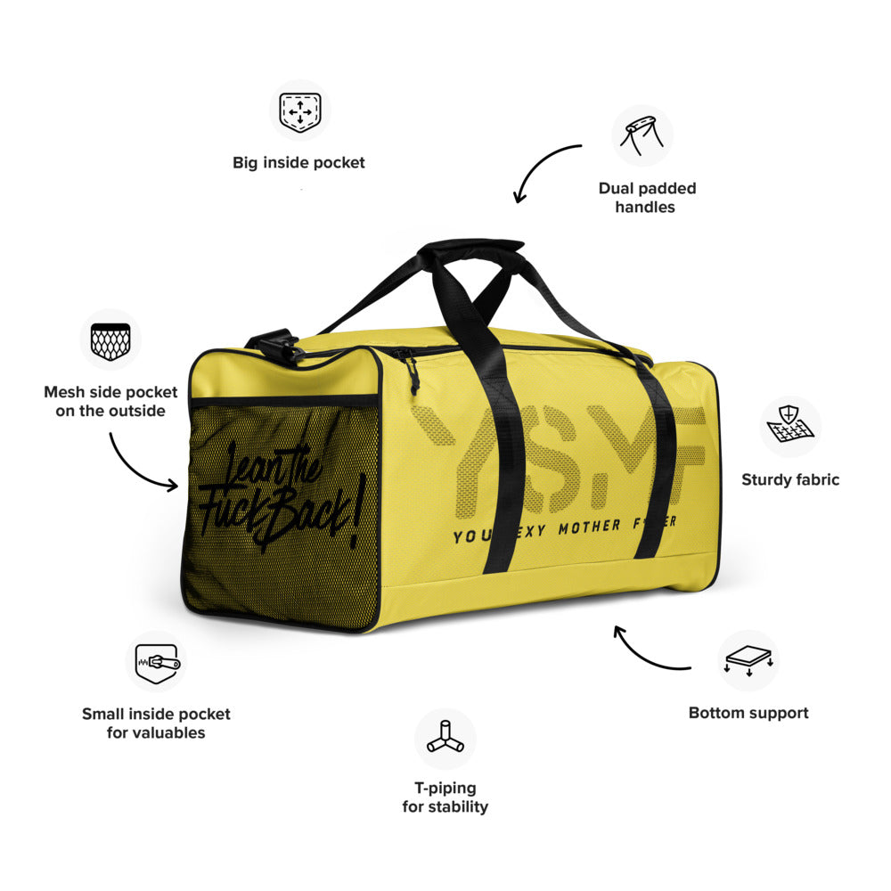 YSMF, Yellow, Duffle bag