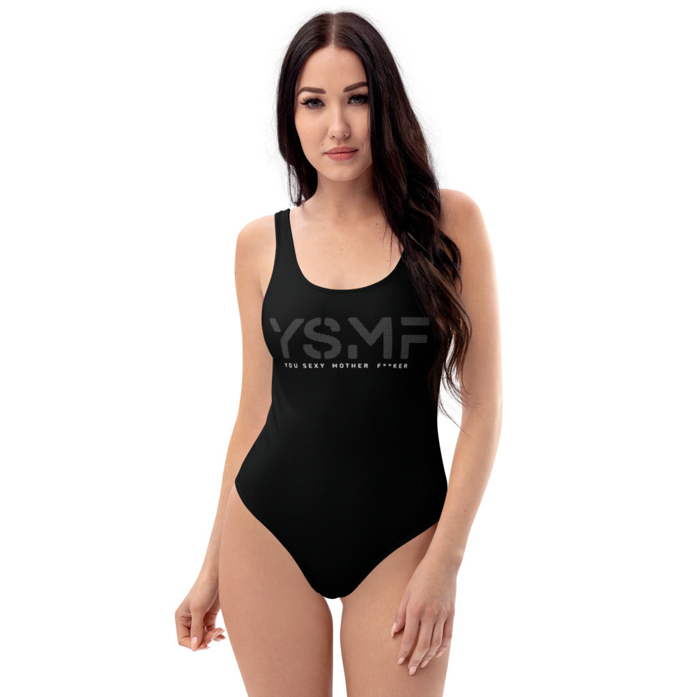 YSMF, Black, One-Piece Swimsuit