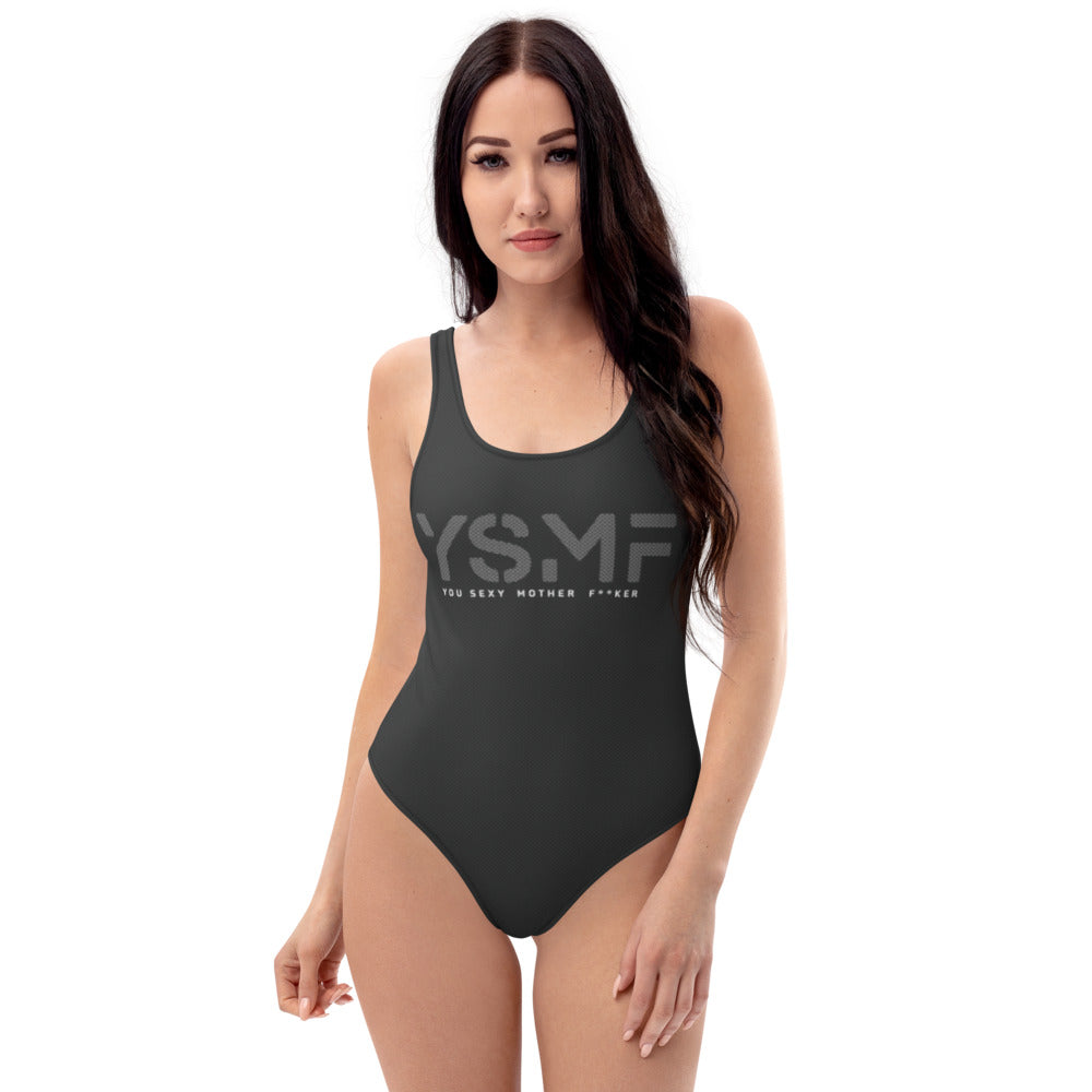 YSMF, Dark-Grey, One-Piece Swimsuit