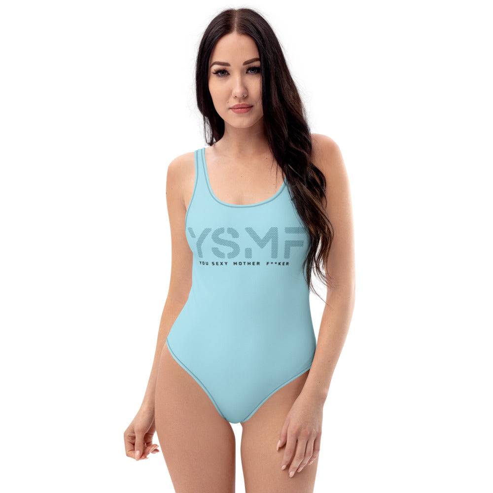 YSMF, Light-Blue, One-Piece Swimsuit