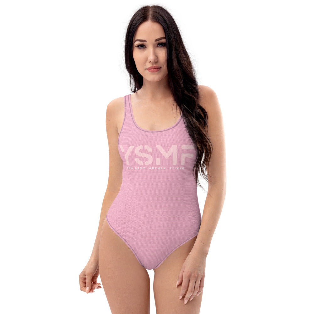 YSMF, Pink, One-Piece Swimsuit