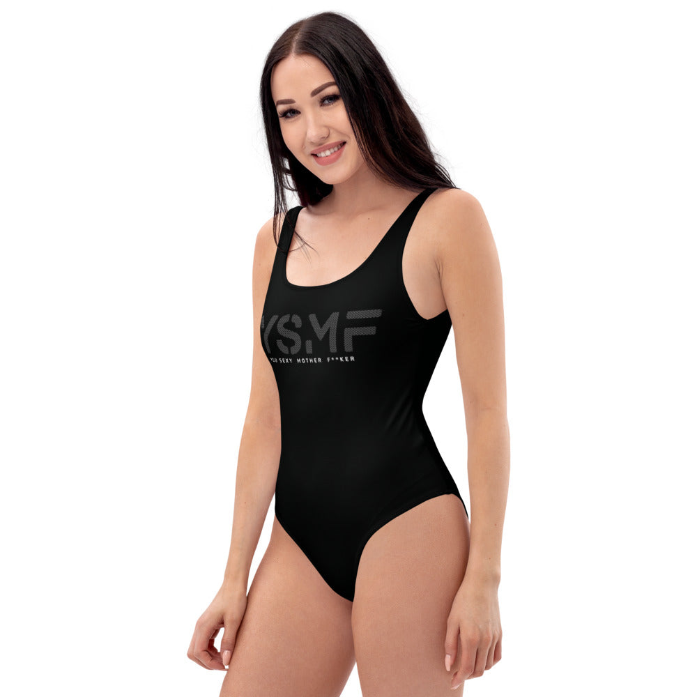 YSMF, Black, One-Piece Swimsuit