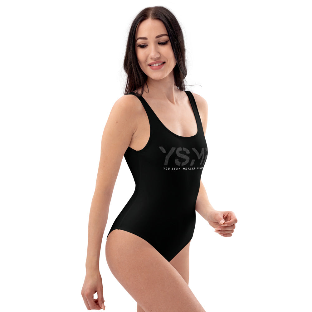 YSMF, Black, One-Piece Swimsuit