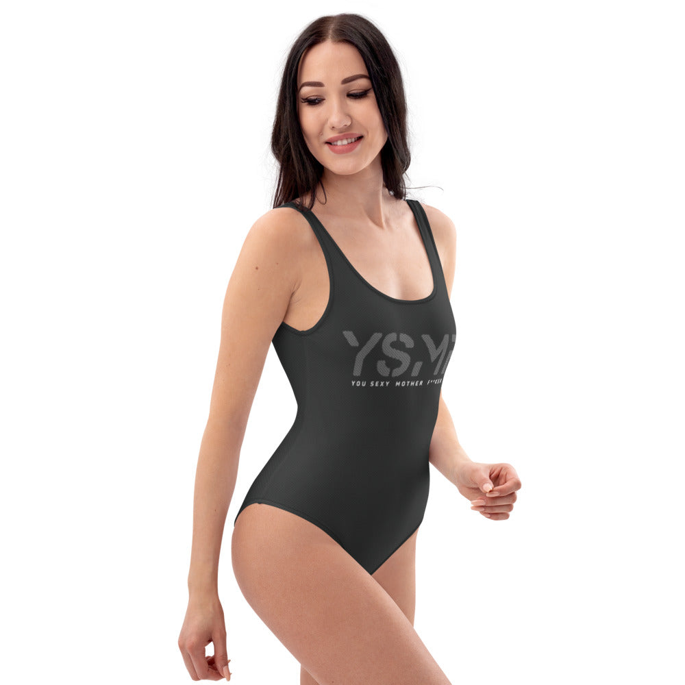 YSMF, Dark-Grey, One-Piece Swimsuit