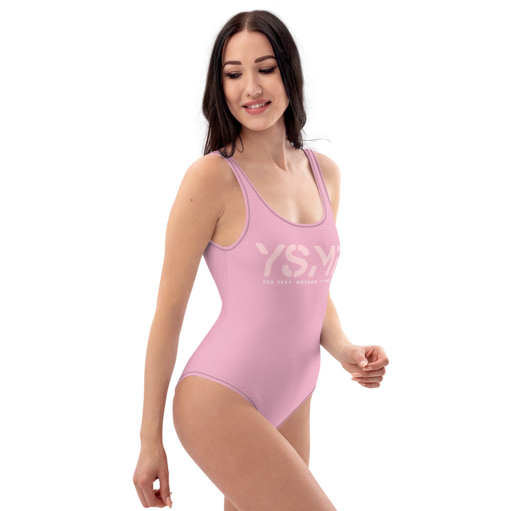 YSMF, Pink, One-Piece Swimsuit