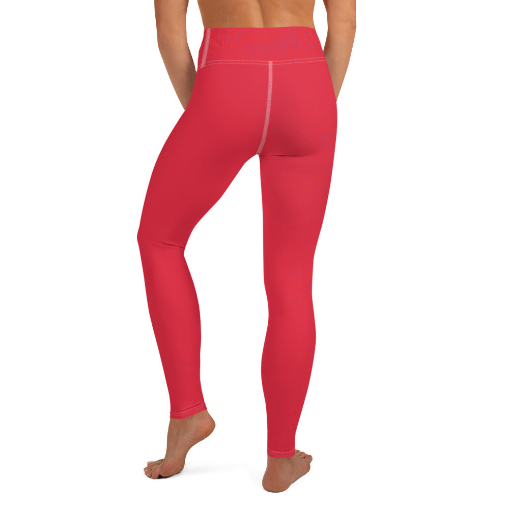 YSMF, Red, Yoga Leggings