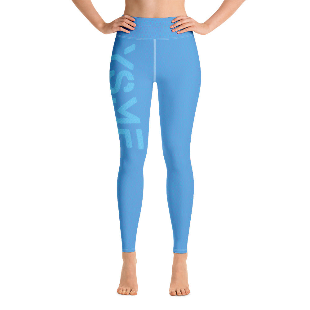 YSMF, Blue, Yoga Leggings