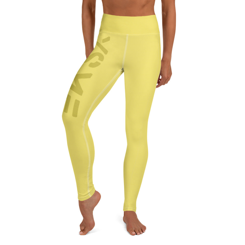 YSMF, Yellow, Yoga Leggings