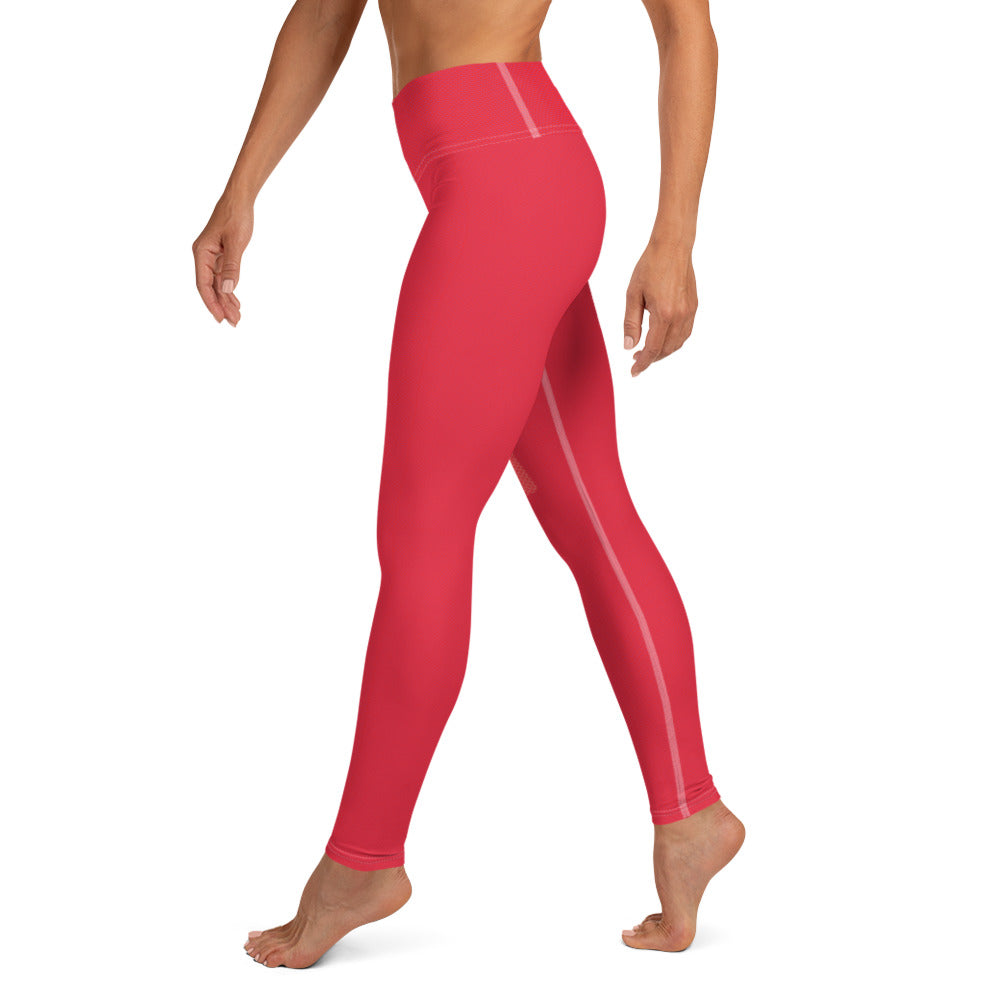 YSMF, Red, Yoga Leggings