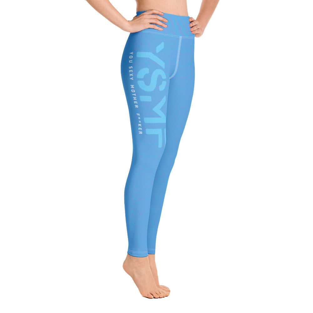 YSMF, Blue, Yoga Leggings