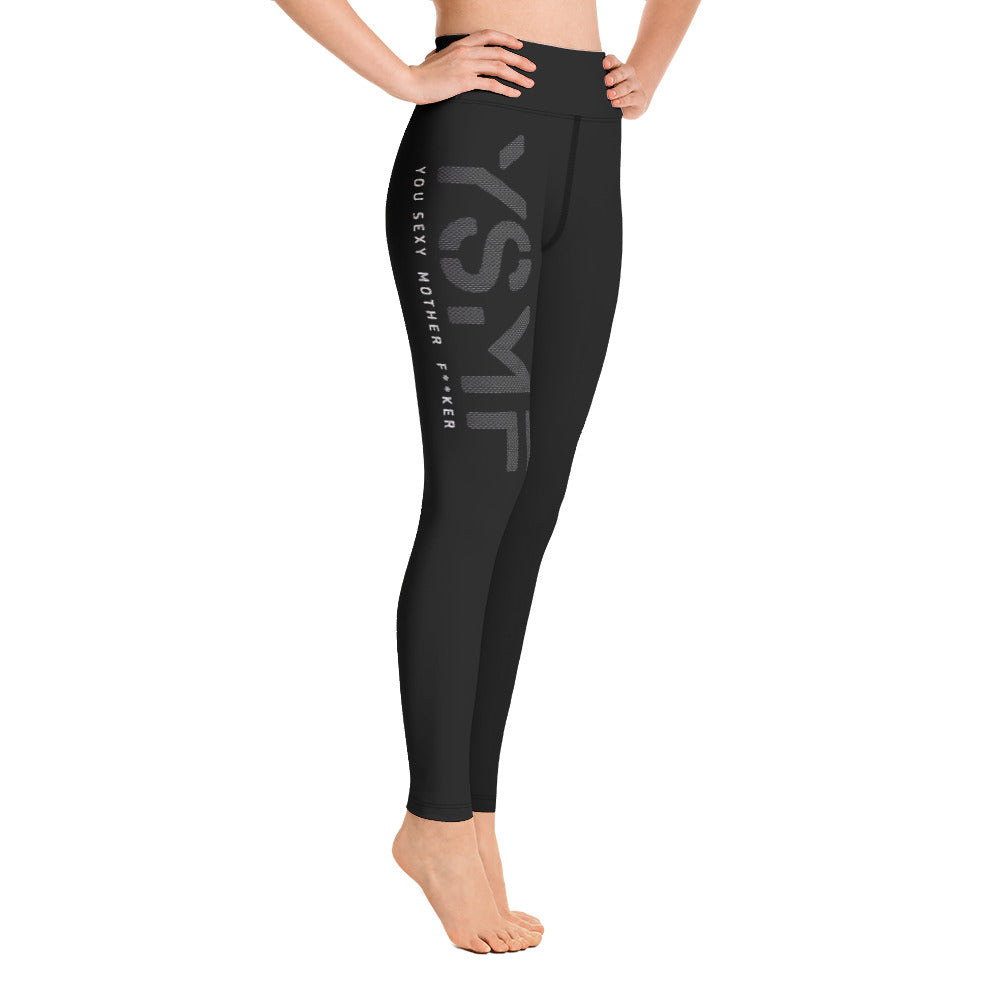 YSMF, Black, Yoga Leggings