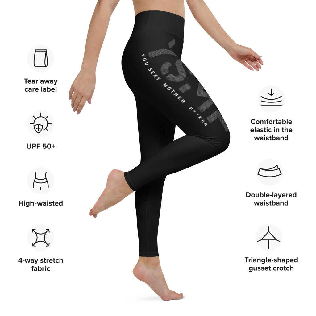 YSMF, Black, Yoga Leggings