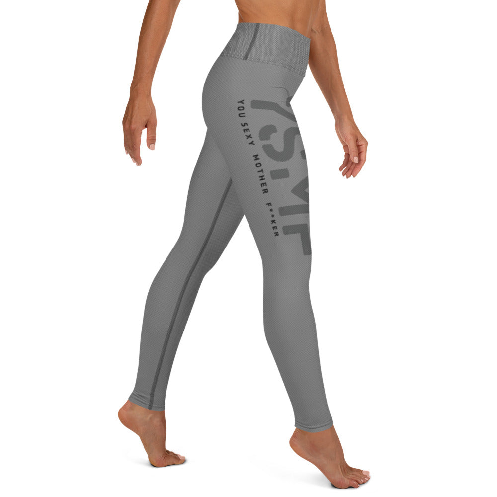 YSMF, Grey, Yoga Leggings – ShopLoudnProud