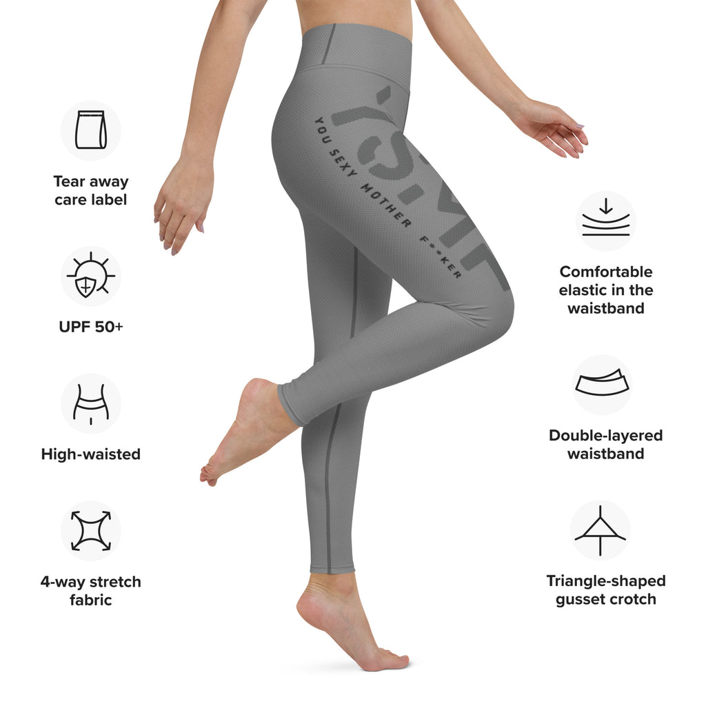 YSMF, Grey, Yoga Leggings
