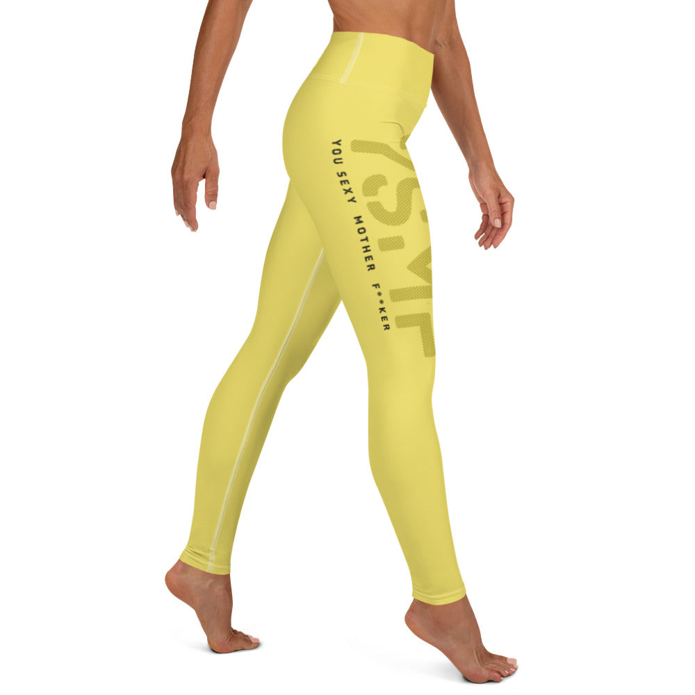 YSMF, Yellow, Yoga Leggings