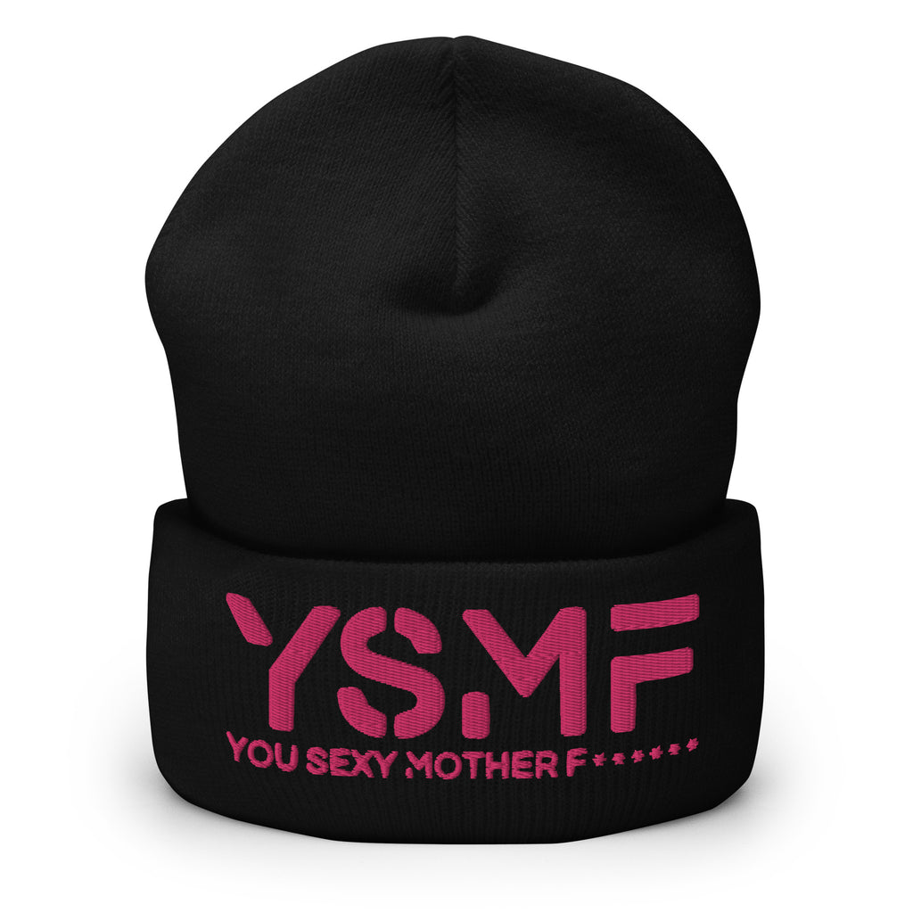 YSMF Beanie (Pink 3D Puff brodering)