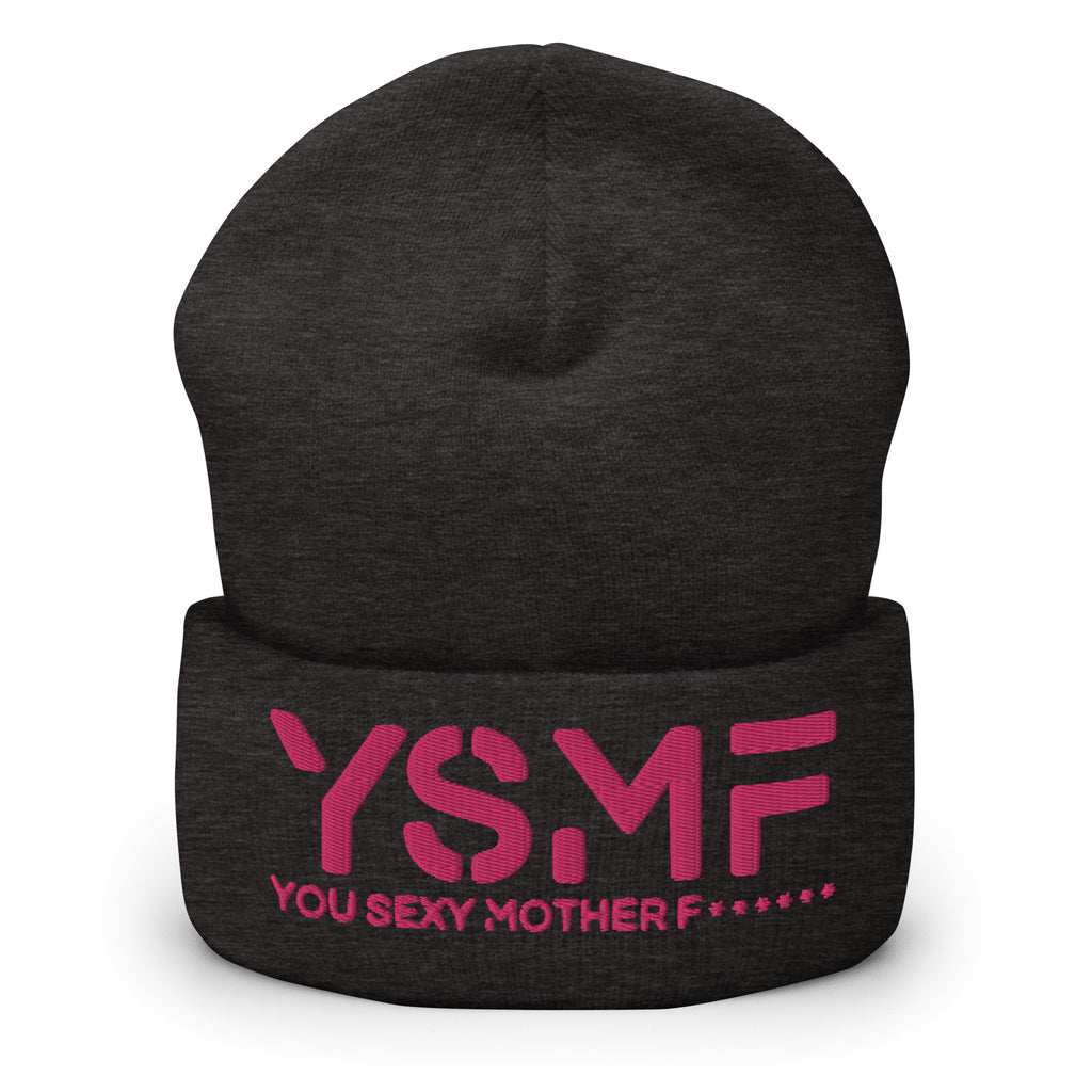 YSMF Beanie (Pink 3D Puff brodering)