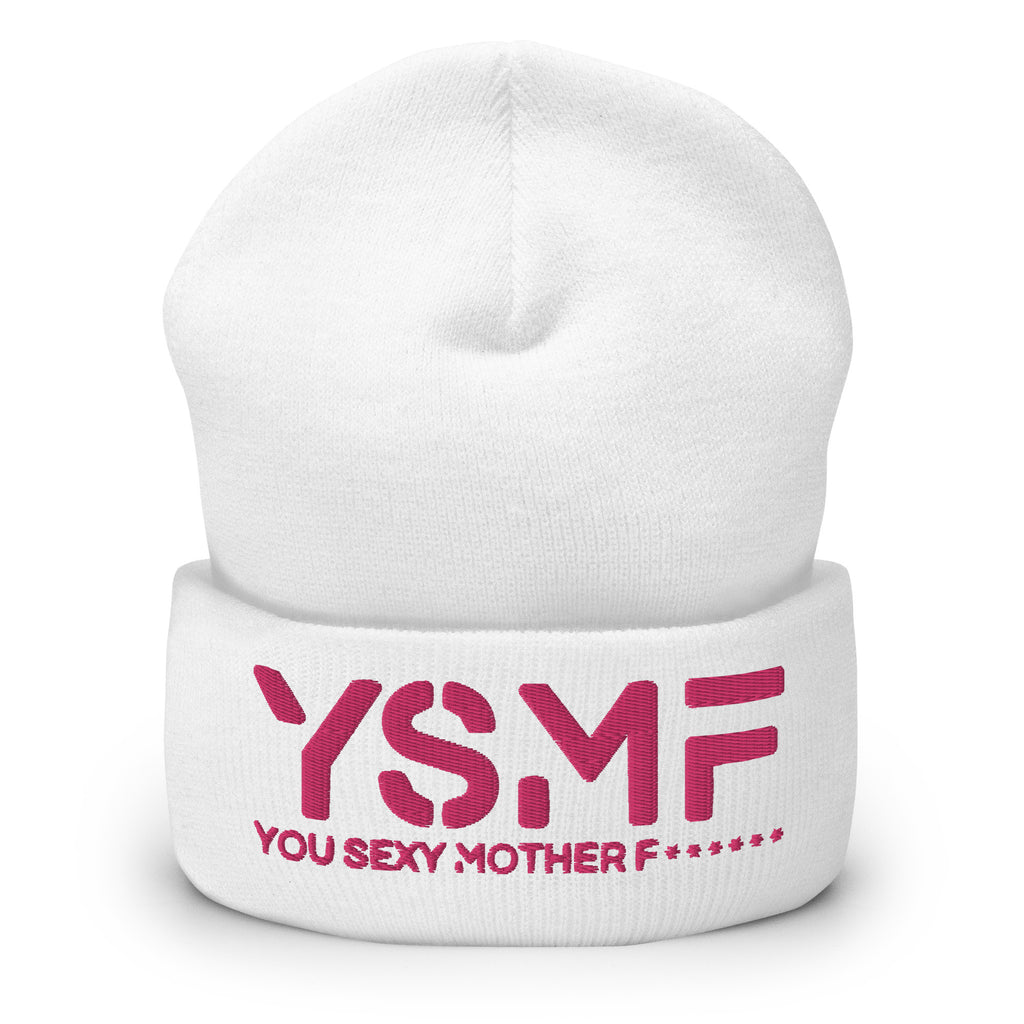 YSMF Beanie (Pink 3D Puff brodering)